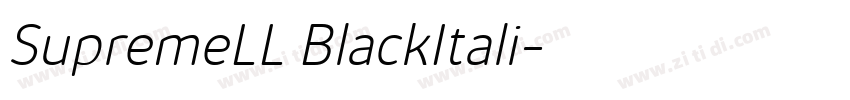 SupremeLL BlackItali字体转换